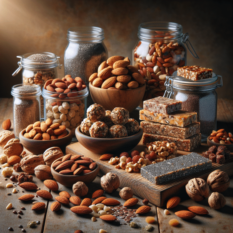 plant-based snacks with nuts and seeds