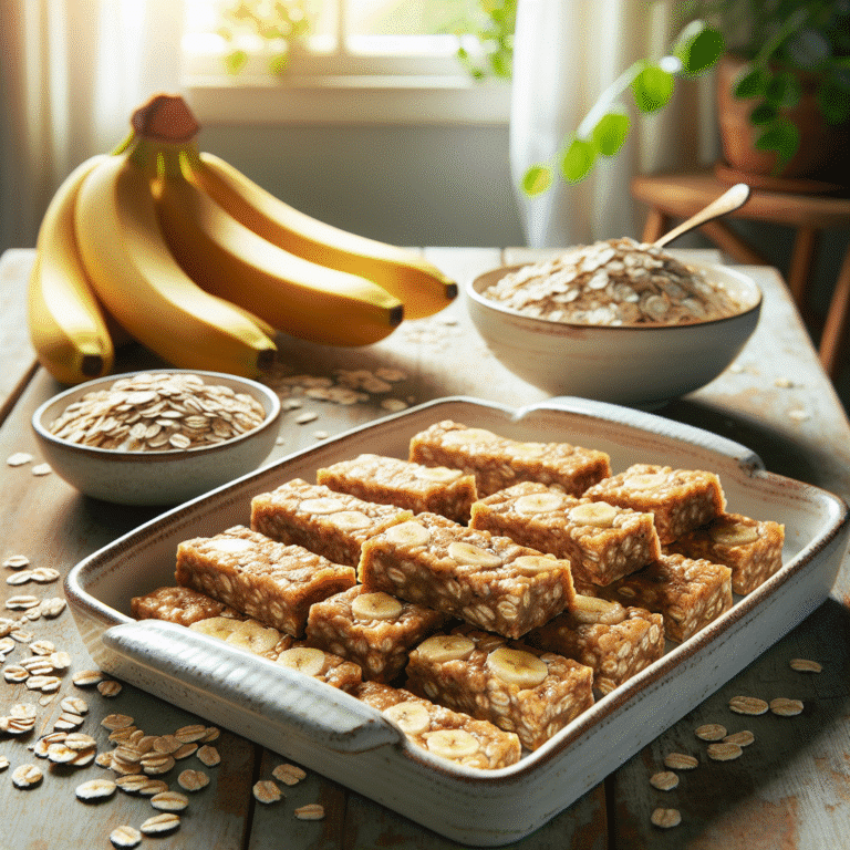refreshing banana oat energy bars