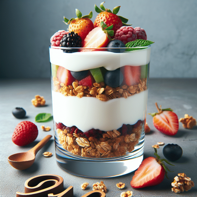 vegan yogurt parfaits with granola and berries