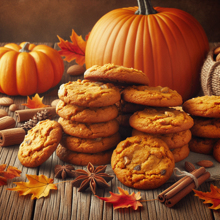 homemade vegan pumpkin spice cookies for autumn