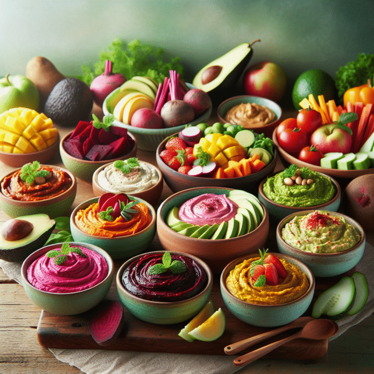 healthy vegan dips for fruit and veggie snacking